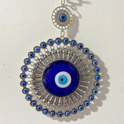 Coloured Glaze Evil Eyes Stainless Steel Wind Bell & Car Pendant WA0010