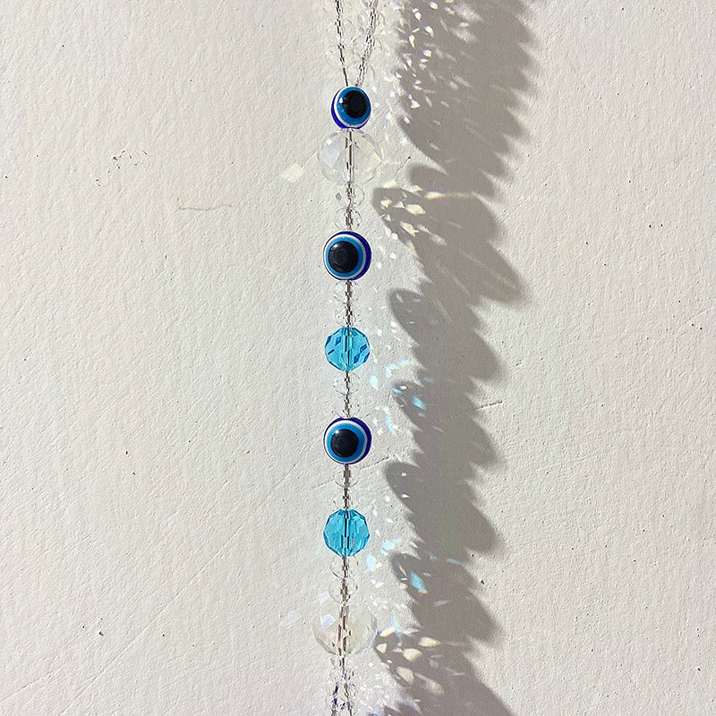 Coloured Glaze Evil Eyes Wind Bell & Car Pendant WA0011