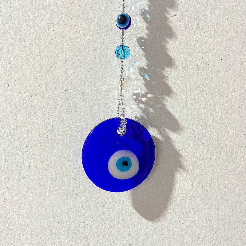 Coloured Glaze Evil Eyes Wind Bell & Car Pendant WA0011