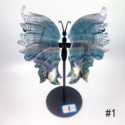 Natural Fluorite Butterfly Wings Carvings