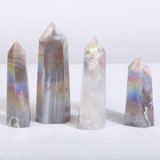 Beautiful Auru Flower Agate Tower/Point