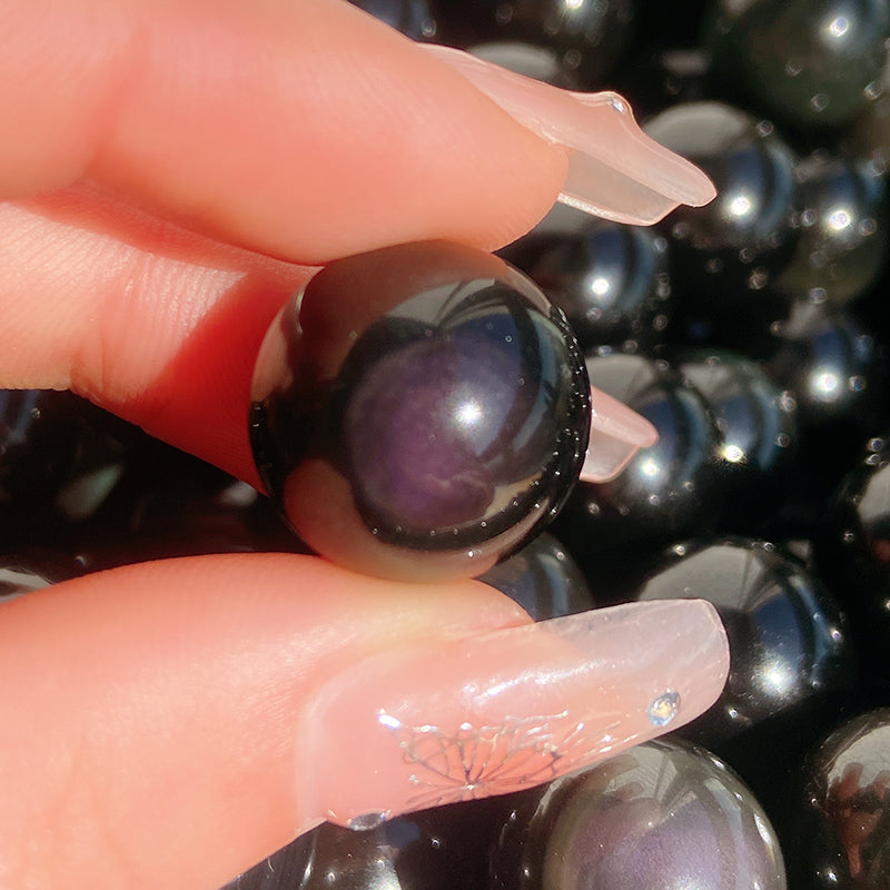 Beautiful Small Size  Rainbow Obsidisn Sphere