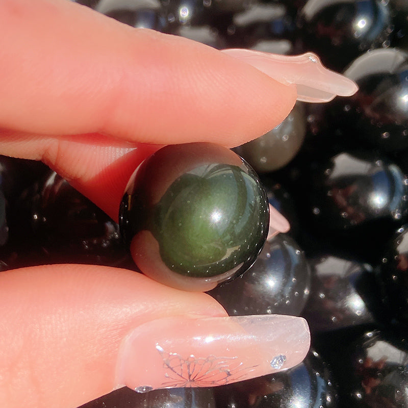 Beautiful Small Size  Rainbow Obsidisn Sphere