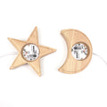Moon And Star Wooden Sphere Stand With Lamp
